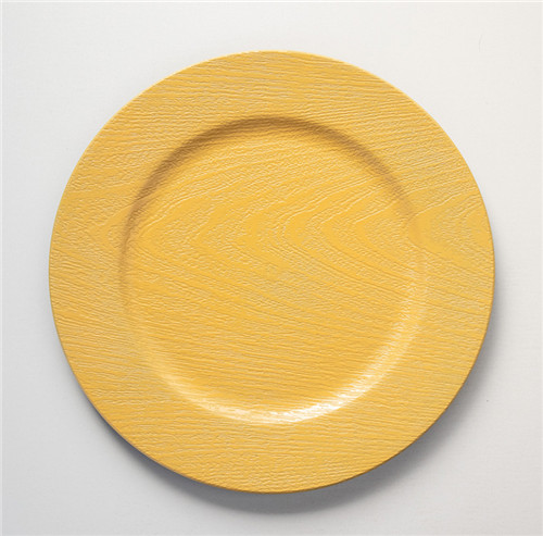 Under Plate 13 inch Plastic Yellow Charger Plate Wholesale