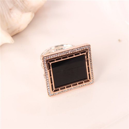 Hot Selling Square Black Gold Napkin Rings