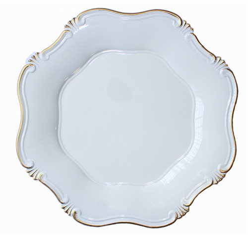 White Plastic Plate Chargers Wedding Decorative