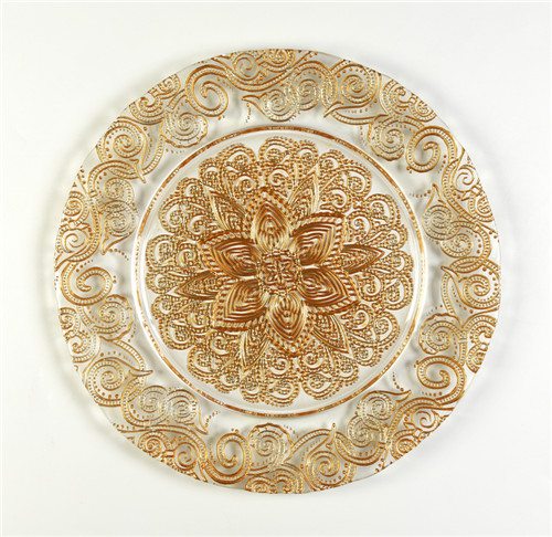 glass plate gold