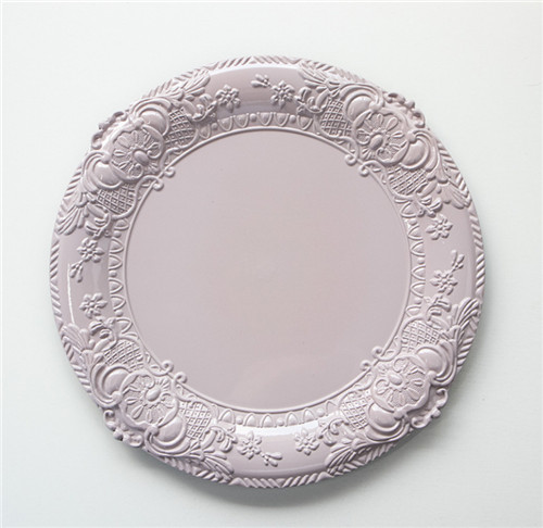 Disposable Decorative Silver Plastic Charger Plate