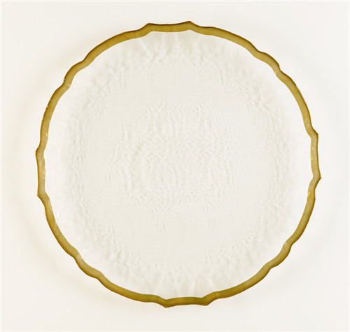 Gold Rimmed Glass Plate
