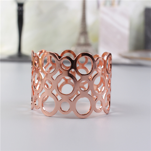 Fashion Rose Gold Napkin Rings Holder