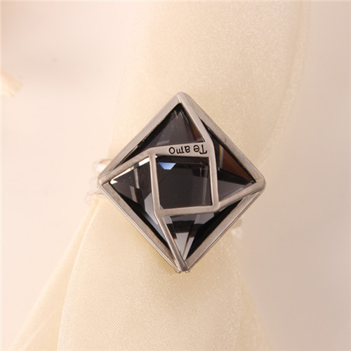 Cheap Bulk Black and Silver Napkin Rings Wholesale