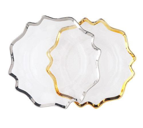 Wedding Rimmed Glass Charger Plate