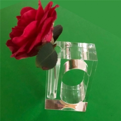 Hot Sale Square Clear Acrylic With Hole Napkin Ring