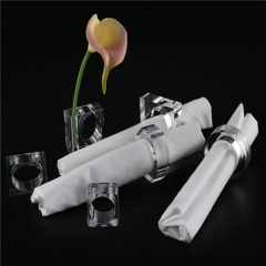 Hot Sale Square Clear Acrylic With Hole Napkin Ring