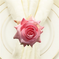 Hot Sale Red Rose Flower Napkin Rings on Wholesale