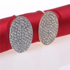 Hot Sale Oval Gold Napkin Rings Beads for Decoration