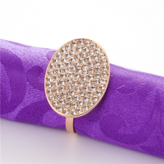 Hot Sale Oval Gold Napkin Rings Beads for Decoration