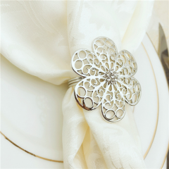 Silver Plated Napkin Ring for Wedding Table Decoration