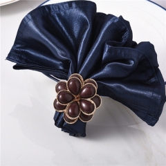 Purple Colored Napkin Ring Pearl Flora on Wholesale