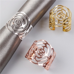 Stocked Rose Gold Silver Colored Napkin Rings