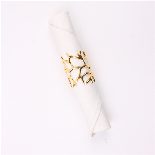 Fashion Gold Plated Metal Napkin Rings
