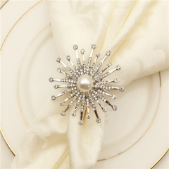 Factory Direct Pearl Jewelry Napkin Ring for Tabletop