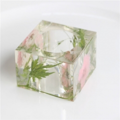 Crystal Transparent Flower Decoratived Napkin Ring