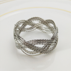 Wholesale Napkin Rings Wire Round Metal Gold Silver