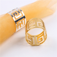 Gold Silver Rose Napkin Rings for Wedding Table Decoration