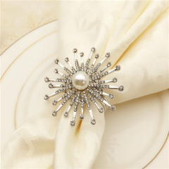 Factory Direct Pearl Jewelry Napkin Ring for Tabletop