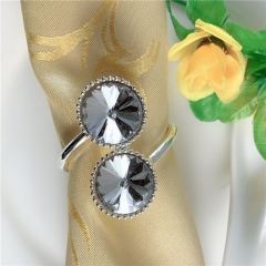 Silver Plated Beads Napkin Rings Holder