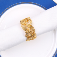 Wholesale Napkin Rings Wire Round Metal Gold Silver