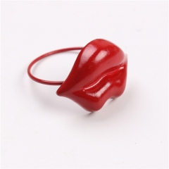 Red Lip Apple Decoratived Napkin Rings