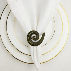 Black ang Gold Sea Snail Napkin Rings Wholesale