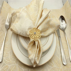 Gold Silver Plated Rhinestone Napkin Ring