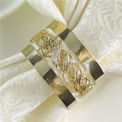 New Design Stain Steel Gold Plated Gold Napkin Rings