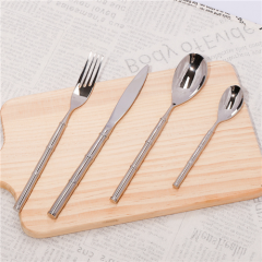 Elegant Silver Shiny Finish Stainless Steel Cutlery Set