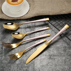 Wedding Gift Stainless Steel Gold/Rosegold/Black/Rainbow/Blue Cutlery Set