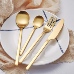 Bulk Gold Plated Stainless Steel Cutlery Set, Kitchen Fork Spoon Knife Cutlery