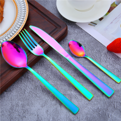 Flatware Sets Rainbow Color 304 stainless steel cutlery spoon