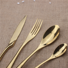 Portugal Style Wedding Gold Plated Flatware Set