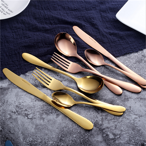 Gold Plated Flatware Wholesale Stainless Steel Kids Cutlery Gold