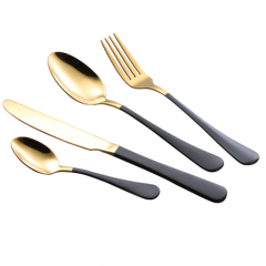 Colorful Red Gold Stainless Steel Cutlery Set