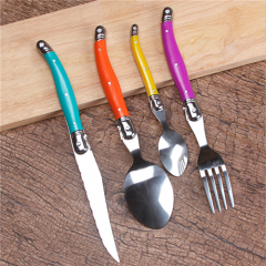 Multi Colored Knife Fork Spoon Stainless Steel Cutlery Set