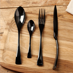Black Royal Restaurant Cafe Hotel Flatware Cutlery Set