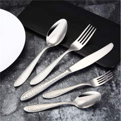 Restaurant Flatware Set Spoons Fork Knife Stainless Steel Gold Cutlery