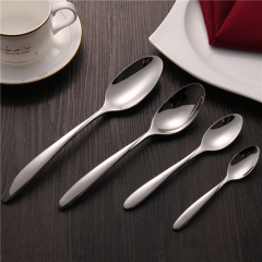 Thick Stainless Steel Matte Silver Cutlery Set