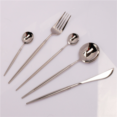 Wedding Gold Silver Plated Flatware Cutlery Set