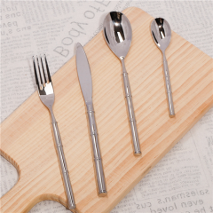 Elegant Silver Shiny Finish Stainless Steel Cutlery Set