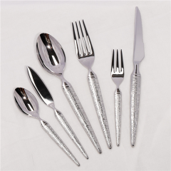 Elegant Mirror Shiny Gold Silver Finish Stainless Steel Cutlery Set