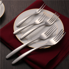 Thick Stainless Steel Matte Silver Cutlery Set