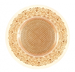 China Supplier Wedding Glass Plates Gold Charger Plates Wholesale