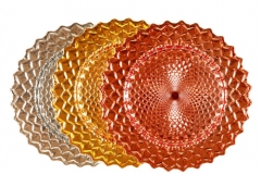 New Arrival Colored Glass Plates Charger For Party Event