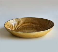 Gold Decorative Glass Charger Plate With Bowl on Wholesale