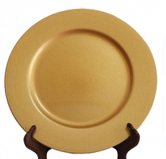 Factory Direct Gold Silver Plastic Wedding Decoration Charger Plate