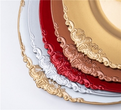 Wholesale Elegant Plastic Gold Colored Disposable Plates