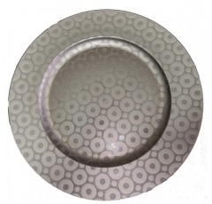 Cheap Wholesale Round Gold Charger Plate Plastic